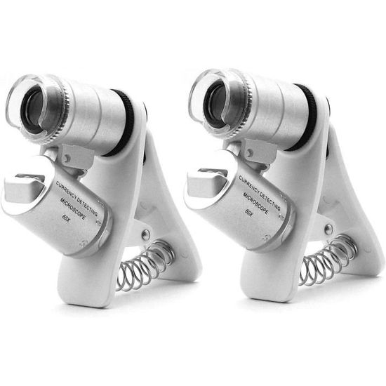QiCheng&LYS Loupe De Microscope à Zoom 60x,Microlentille à Pince Pour LED Lumièr