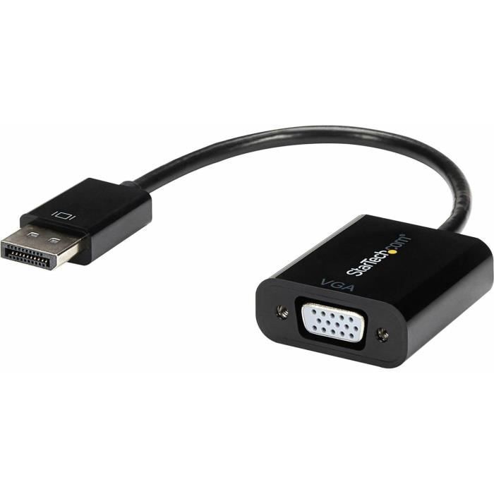 Adaptateur DisplayPort Vers VGA/HDTV 1080p - Convertisseur Pour Connecter PC à écran, TV Ou Projecteur - Résolution 1920x1080