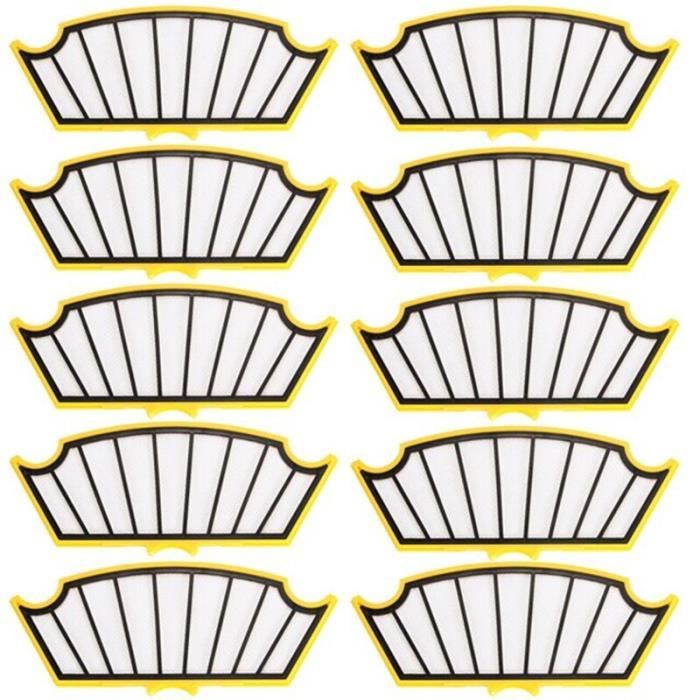 Filtre x 10 - Ensemble d'accessoires pour aspirateur Robot iRobot Roomba série 500, filtre brosse, 510, 520,