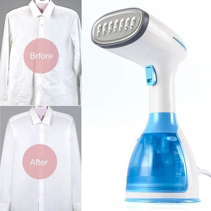 Défroisseur Vapeur à main 1500W Steamer Portable pour Vêtements Voyage Vapeur Steamer -Bleu