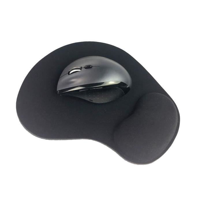 silmo Confort ergonomique Tapis de souris avec repose poignet Noir