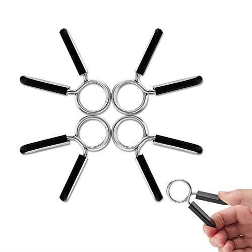 4pièces Pinces à Ressort pour Haltères Clip,Bar Poids Haltères Barre d'haltères Verrouillage,pour Gym Bodybuilding Lifting Equipment