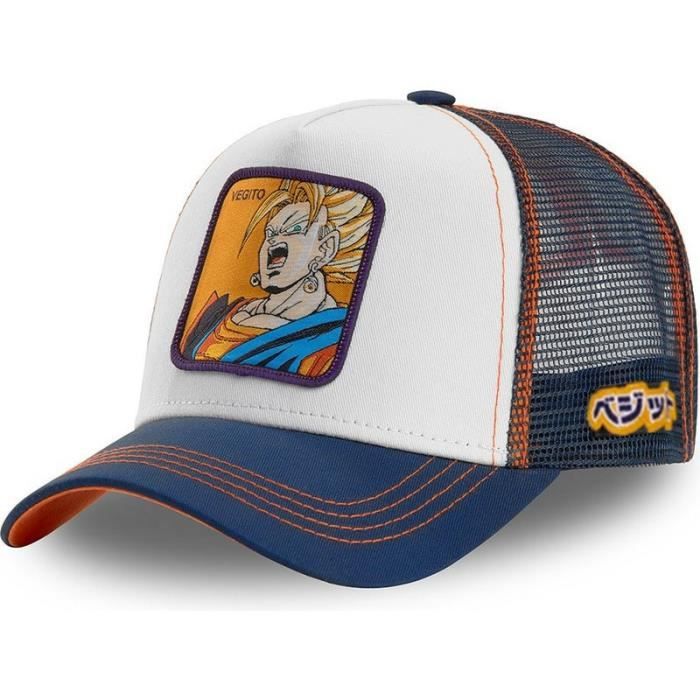 Nouvelle Marque Dragon Ball Naruto Goku Casquette Snapback Casquette De Baseball En Coton Hommes Femmes Hi VEGEITO WHITE -YL2810