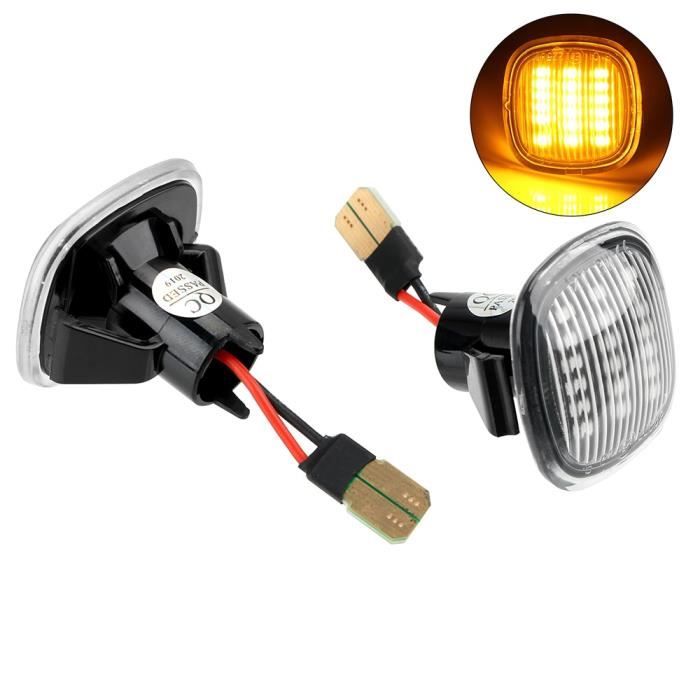 WHITE -Clignotants lampe de signalisation LED voiture côté marqueur clignotant voiture style pour Audi A3 A8L A4 8D A4 S4 B5 clignot
