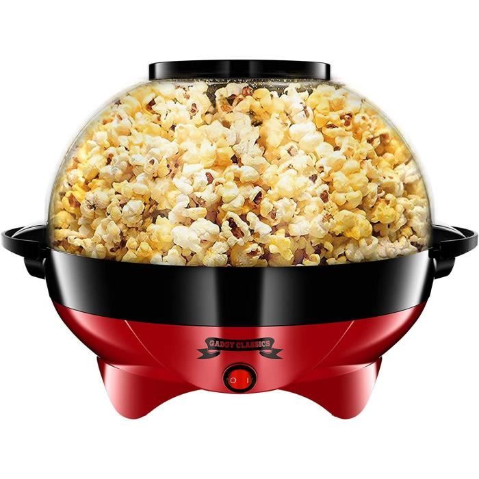 Gadgy ® Machine a Pop Corn l avec Revêtement Anti-adhésif l Silencieux et Rapide l 5 Litres