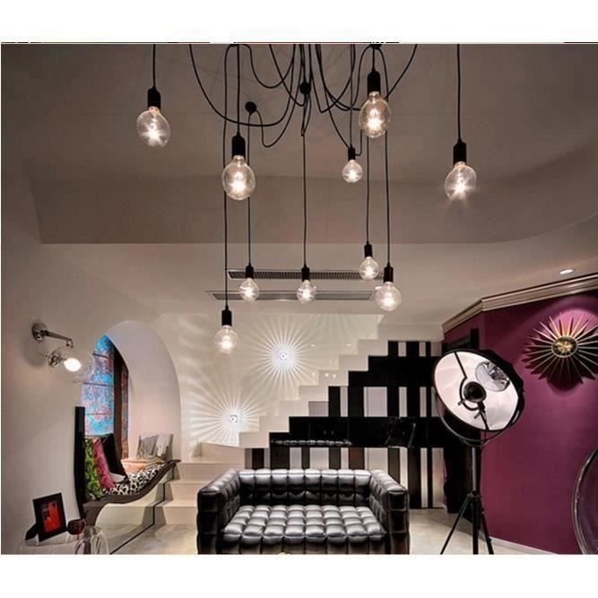 12 Head E27 Retro Vintage Loft Lustre plafond Luminaires réglable Flush Mount Light Lamp L037 @ VI