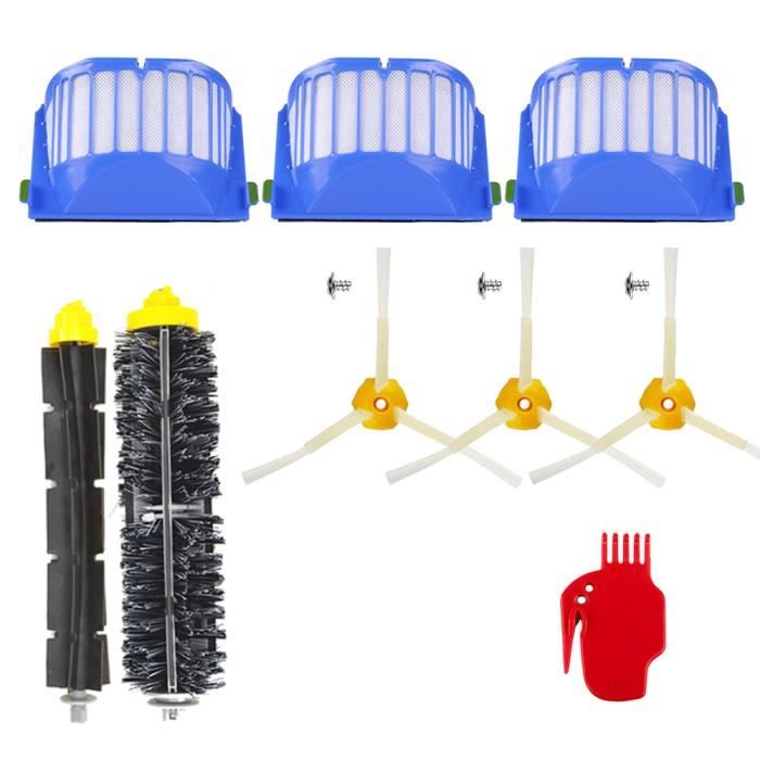 Unny 11pcs Kit Pièces accessoires Pour iRobot Roomba 500 600 700 Series 605 610 615 616 620 625 630 631 632 639 650 651 660 670 680