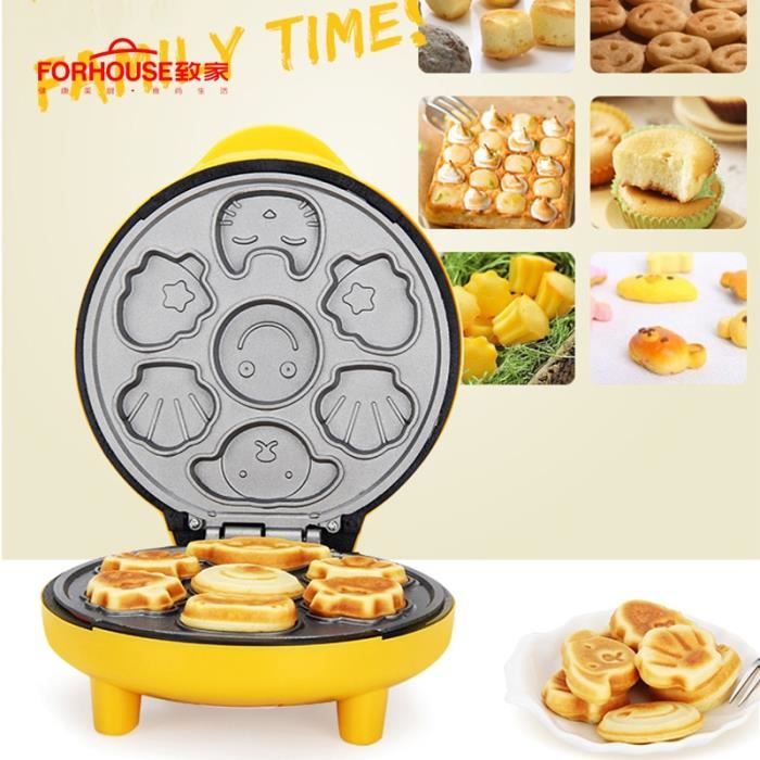Moule à gateaux,Mini gaufrier électrique antiadhésif 220V, Portable, appareil pour crêpe, mignon, moule pour gâteaux, outils de