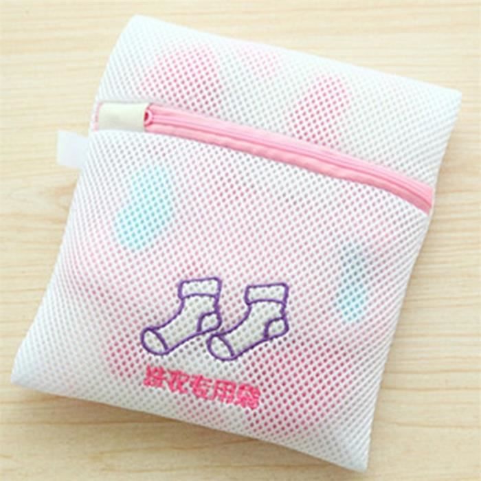 Filet De Lavage,Sac pour lavage à la Machine 1 pièce Brodé sac à Double filet pour lavage à la Machine, sous vêtements - Type sock