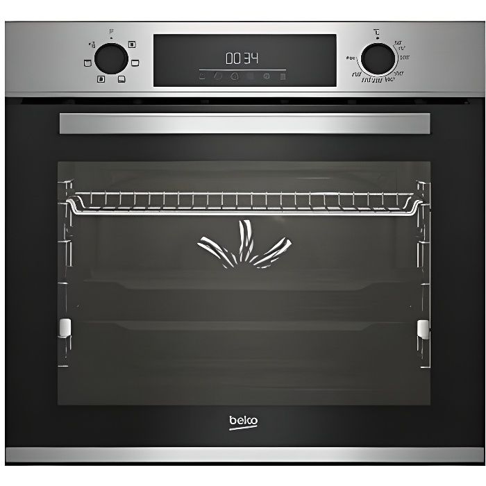 Four Polyvalent Encastrable BEKO BBIE123001XD 2400W Acier Inoxydable Multifonction Programmable 6 Fonctions 60 cm Eclairage LED