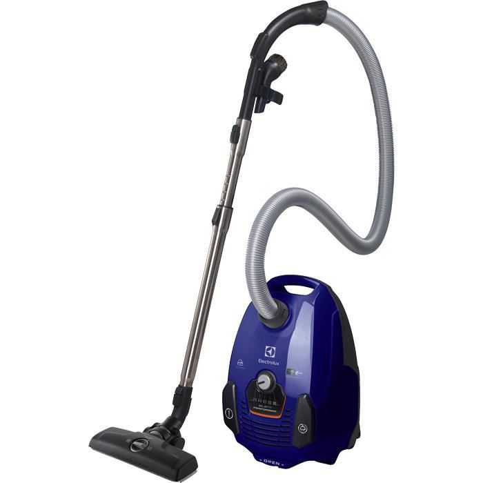 Electrolux ESP72DB, 650 W, A+, 21,4 kWh, Aspirateur réservoir cylindrique, Sac à poussière, Noir, Bleu
