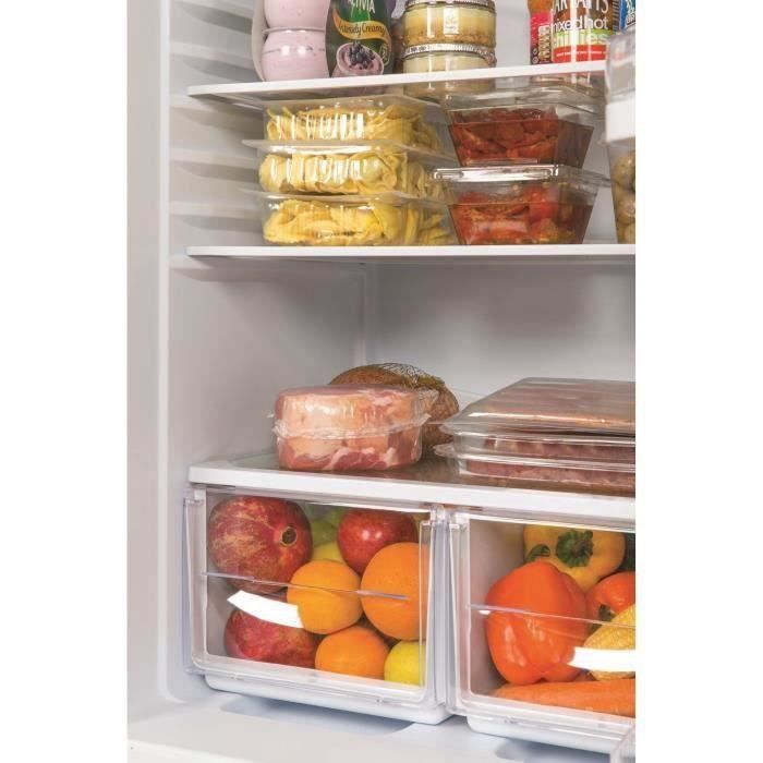 SHOT CASE - INDESIT NCAA 55 NX - Réfrigérateur congélateur bas - 217L (150+67) - Froid statique - L 55cm x H 157cm - Inox