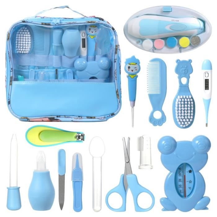 21PCS Joulli trousse de soin bébé Pour Bébé Essentiel de Toilette - Bleu - rouge