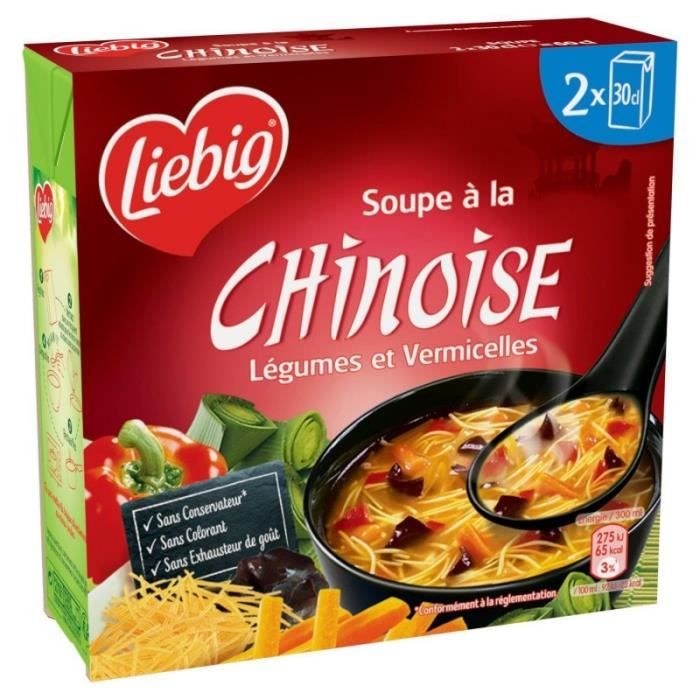 LIEBIG - Soupe À La Chinoise Légumes Et Vermicelles Briques 2X30Cl - Lot De 4