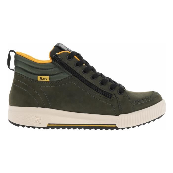 Baskets montantes cuir zip Rieker® R-Evolution kaki