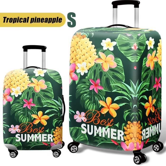 Élastique Voyage Bagage Valise Housse Protection Ananas tropical 18"-20" S
