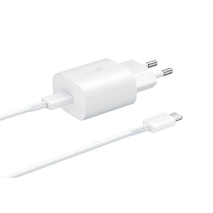 Samsung EP-TA800XWEGWW Chargeur pour téléphone portable Avec fonction de rechargement rapide USB-C™ blanc