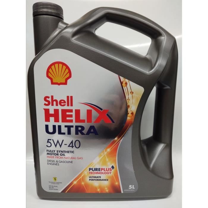 Shell Helix Ultra 5W40 5L Huile Moteur Essence et Diesel