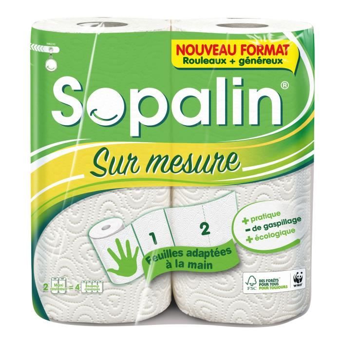 SOPALIN ESSUIE-TOUT MAXI ABSORBANT MAXI-FEUILLE, 2 ROULEAUX