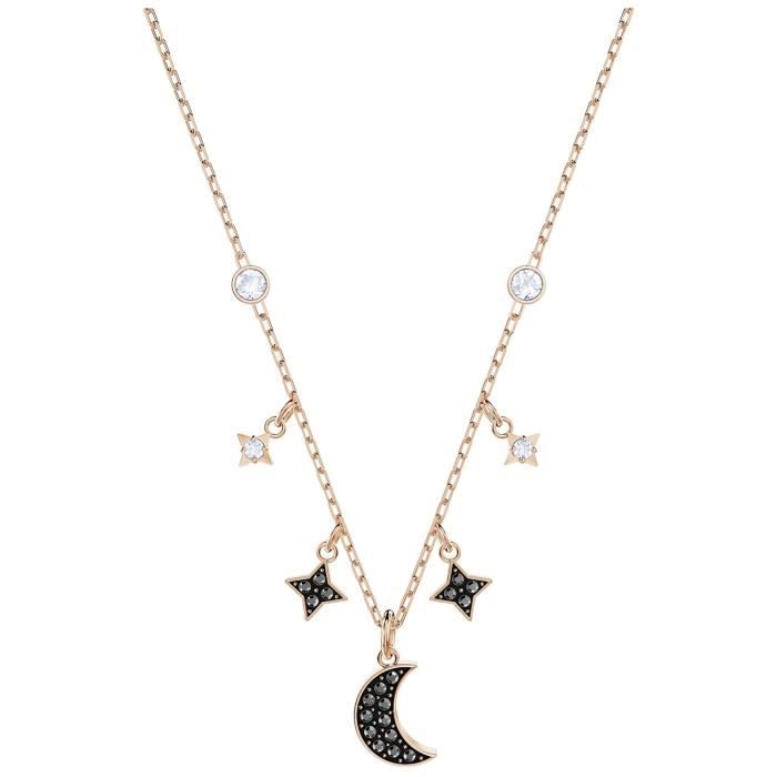 Bague - Anneau - Swarovski - Collier Swarovski Duo Moon rosé