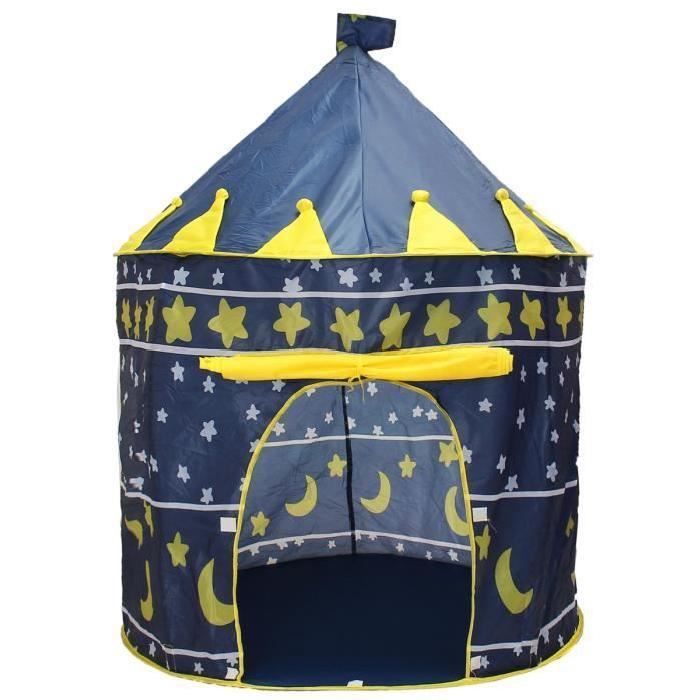T&T JOUET POUR ENFANTS CHÂTEAU TENTE DE JEU CABANE INTERIEUE EXTERIEUR Garçon Fille Bleu foncé