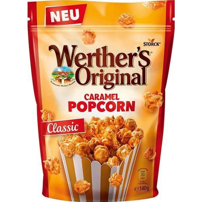 Werthers Original Caramel Popcorn Classic 140g (Pack de 6)