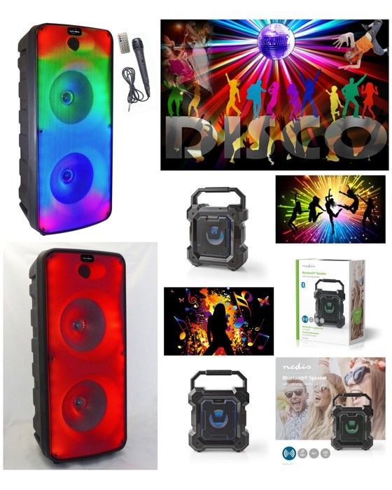 ENCEINTE SONO PORTABLE PARTY BLUETOOTH MOBILE USB TWS LED RGB MSD TELECOMMANDE +MICRO Radio Fm