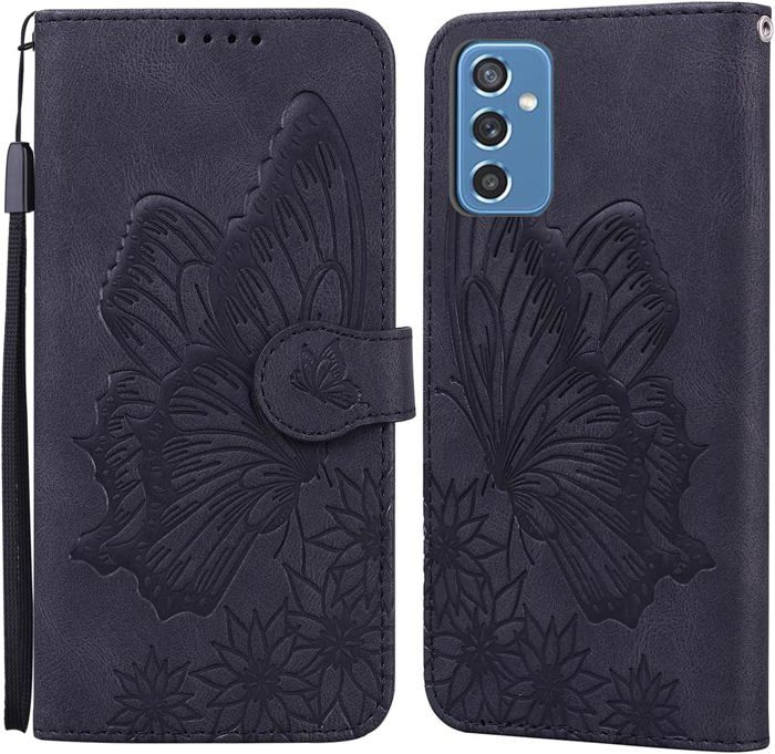Housse Motorola Moto G56 5G - Étui Cuir PU Portefeuille Avec Rangements Cartes Et Stand | Design Papillon 3D