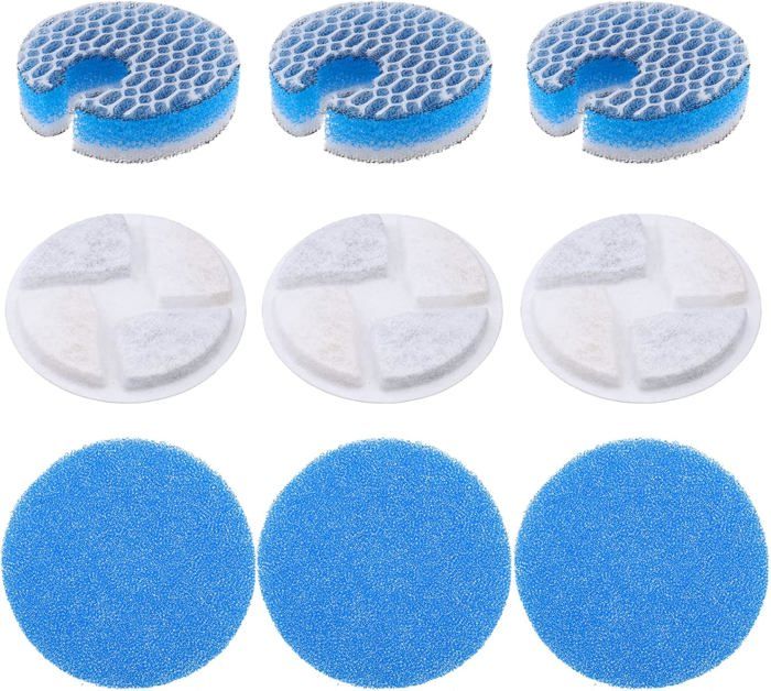 Meilleurs prix pour 6 Set Filtres de Fontaine de Chat Remplacement Compatible avec 68 oz/2L Cartouche de Distributeur d'eau pour Animaux de Compagnie