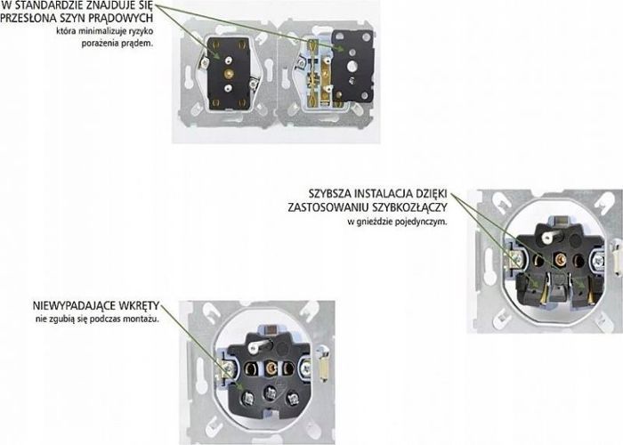 Interrupteur - Kontakt-Simon - DW6/2L.01/X/49 - Noir - Double - 10A 250V