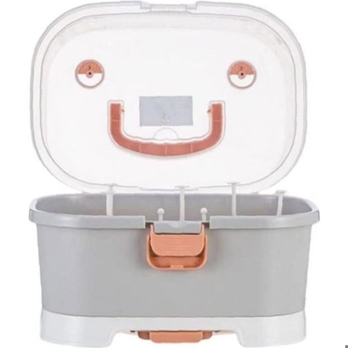 Boîte de rangement pour biberons SURENHAP - Sans BPA - Gris - 35x27x245 cm - Conception pratique - Matériau PP
