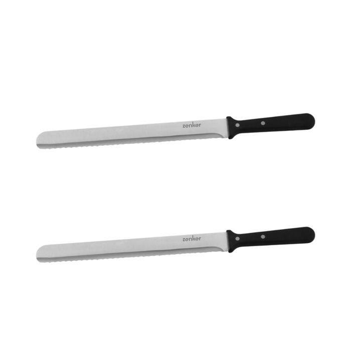 Couteau découpe génoise 35 cm gris Lily Cook | Leroy Merlin