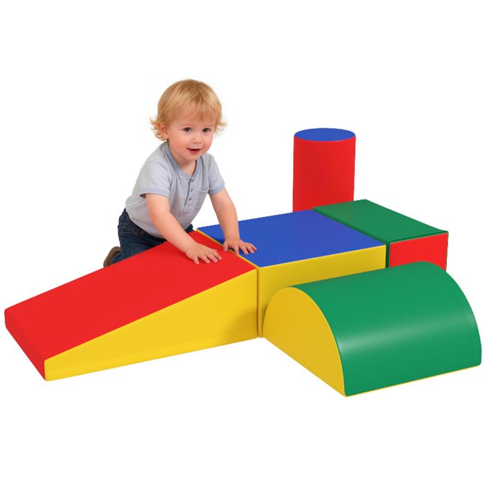 Module motricité bébé - HOMCOM - 5PCS - en mousse EPE - pour enfants dâge préscolaire - multicolore