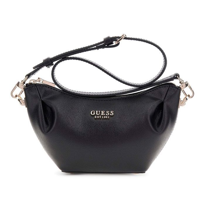 GUESS Sac à épaule bandoulière noir pour femme - Amorette Top Zip Shoulder Bag 324358