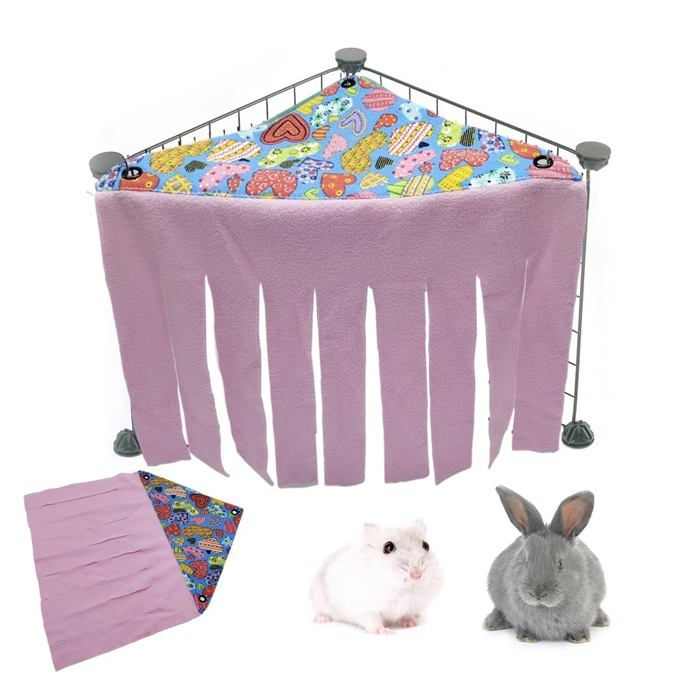 Cabane et Hamac pour Cochon dInde - Accessoires pour Petit Animal Tente de Hamster