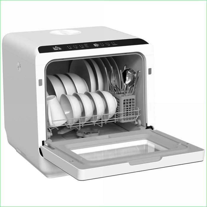 Lave-vaisselle Compact - Réservoir 6L 5 Programmes Séchage - Blanc