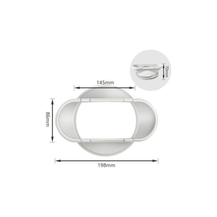 Tuyau évacuation clim mobile buse plate 130/150 mm compatible universel