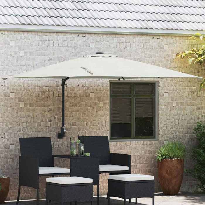 vidaXL Parasol de jardin Sable 2485 x 2475 x 160 cm 42003251