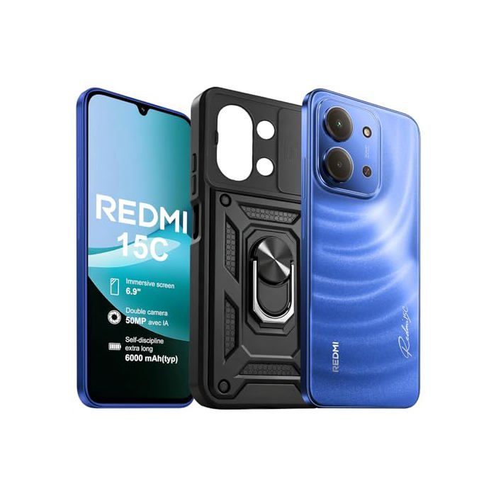 XIAOMI Redmi 15C Smartphone 2025 4Go RAM ROM Triple caméra arrière de 50MP avec IA Écran 6 9 Pouces Batterie 6000 mAh Affichage de Soins oculaires 120 Hz Pas de Chargeur Inclus - vue 3
