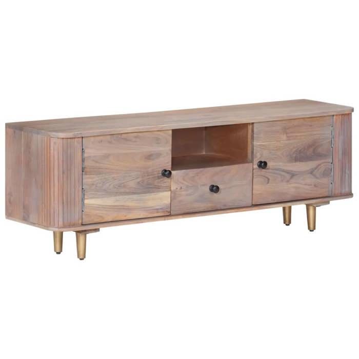 Cabinet TV - vidaXL - Meuble TV pour Télévision - bois dacacia massif - 118 x 30 x 40 cm@gry78b