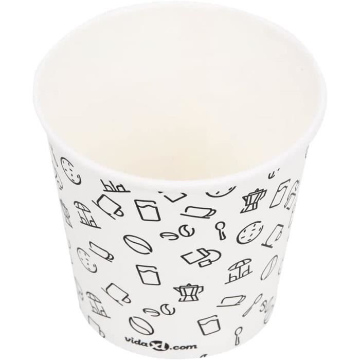 100 Filtres à Café Papier Ronds - Blanc, Jetables, Pour Machine Café Moka - Remplacement Professionnel