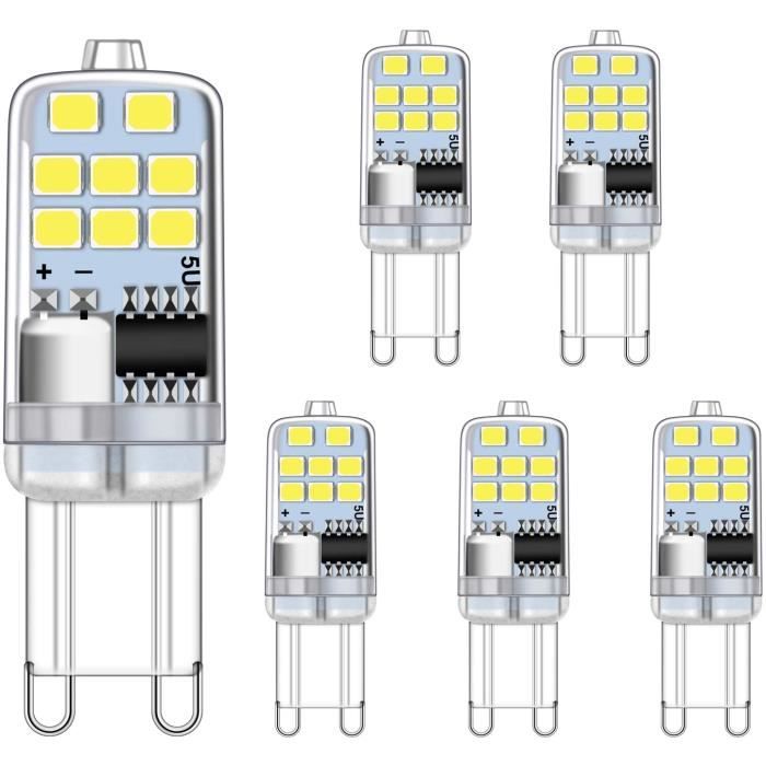 Ampoule Led G9 2W Blanc Froid Du Jour 6000K Équivalent Aux Ampoules
