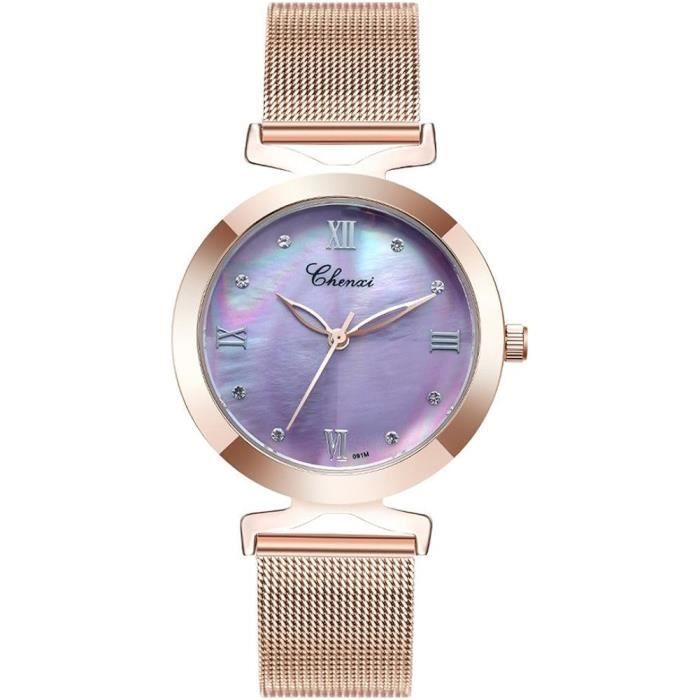 Montre Bracelet Homme ICE HOUSE Or Jaune - Cadran Chiffres Romains, Diamants, Chronographe Quartz