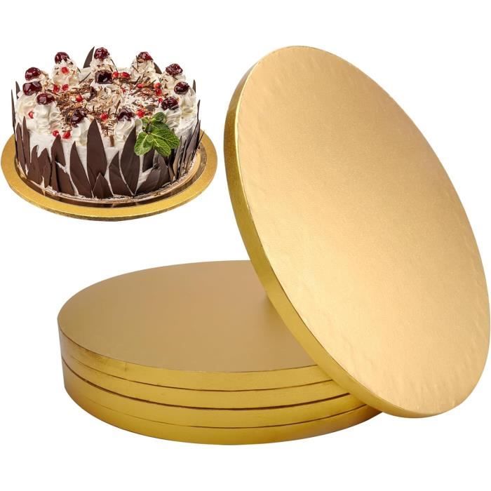 ScrapCooking - Support à Gâteau Rond Épais - Diamètre 30 cm - Couleur  Argent - Plateau Réutilisable - Disque Planche Semelle - Cake Board Rigide