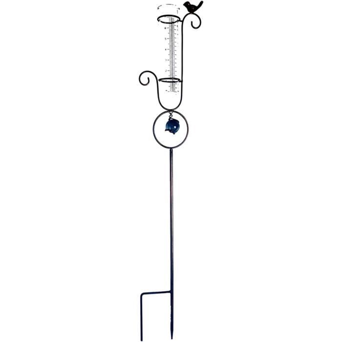 Boddceto Pluviomètre 7 Pouces Avec Piquet Métal - Décoration Jardin Amovible Et Précis