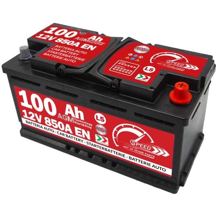 Batterie Speed 100Ah AGM 850A Start&Stop 12V = Varta 595 901 085