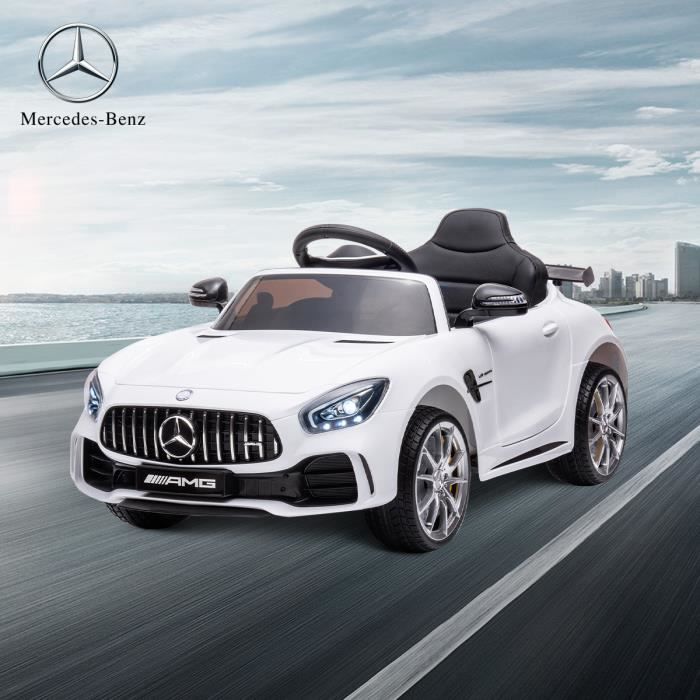Mercedes Gt R Amg Blanche 12v Voiture Electronique Enfant A Batterie Avec Telecommande Cadeau De Noel Cadeau Pour Enfants Cdiscount Jeux Jouets