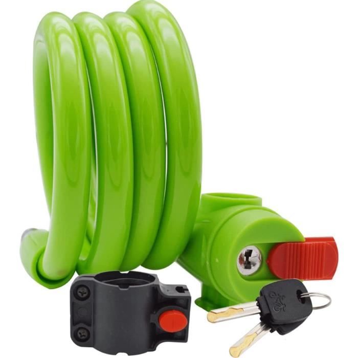 Chaîne Antivol Vélo Câble 120 Cm / 12 Mm Avec 2 Clés – Cadenas Robuste Pour Vélos, VAE, Scooters, Poussettes, Portails