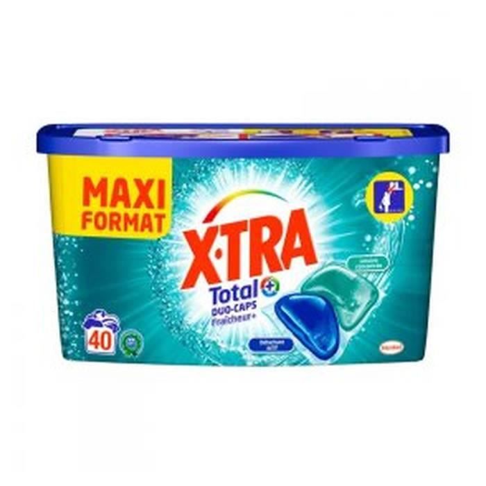 Lessive En Capsules X•Tra Total Trio-Caps - Lot 4+1 Gratuit (30 Capsules Au Total) - Neuf