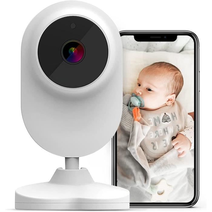 Babyphone Camera, Babyphone Vidéo IP, Caméra Surveillance WiFi sans Fil  1080P, Caméra Bébé avec Vision Nocturne, Détection de [391]